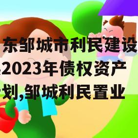 山东邹城市利民建设发展2023年债权资产计划,邹城利民置业