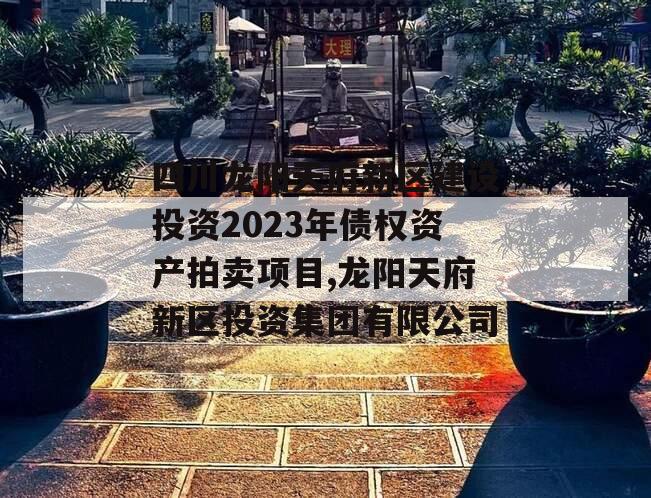 四川龙阳天府新区建设投资2023年债权资产拍卖项目,龙阳天府新区投资集团有限公司