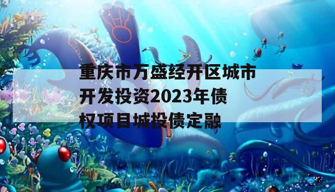 重庆市万盛经开区城市开发投资2023年债权项目城投债定融