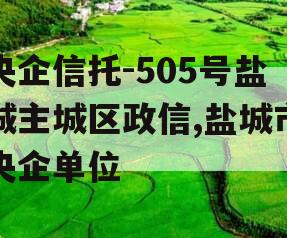 央企信托-505号盐城主城区政信,盐城市央企单位