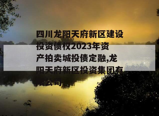 四川龙阳天府新区建设投资债权2023年资产拍卖城投债定融,龙阳天府新区投资集团有限公司