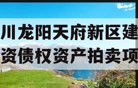 四川龙阳天府新区建设投资债权资产拍卖项目