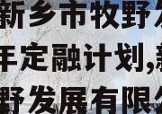 河南新乡市牧野发展2023年定融计划,新乡牧野发展有限公司