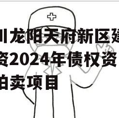 四川龙阳天府新区建设投资2024年债权资产拍卖项目