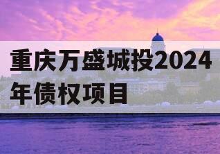 重庆万盛城投2024年债权项目