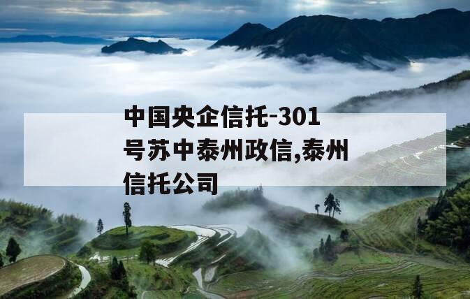 中国央企信托-301号苏中泰州政信,泰州信托公司