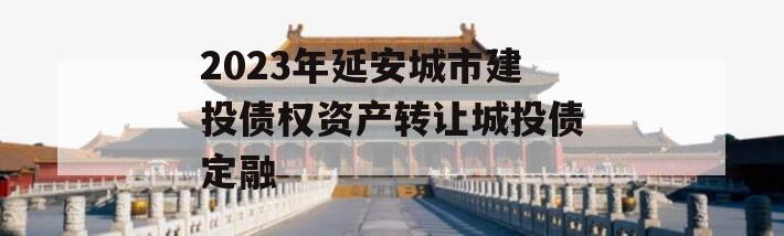 2023年延安城市建投债权资产转让城投债定融