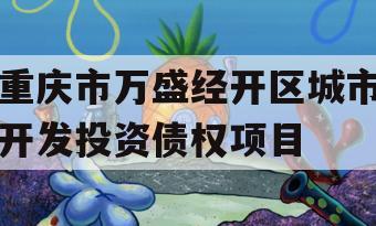 重庆市万盛经开区城市开发投资债权项目