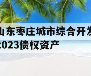 山东枣庄城市综合开发2023债权资产