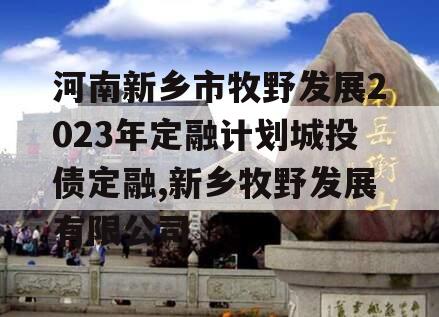 河南新乡市牧野发展2023年定融计划城投债定融,新乡牧野发展有限公司