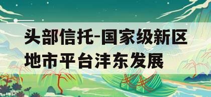 头部信托-国家级新区地市平台沣东发展