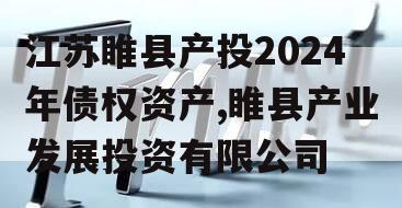 江苏睢县产投2024年债权资产,睢县产业发展投资有限公司