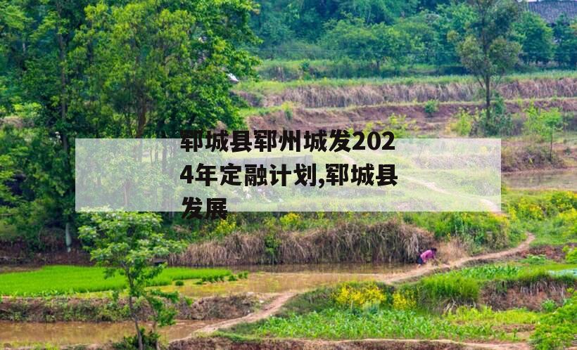 郓城县郓州城发2024年定融计划,郓城县发展