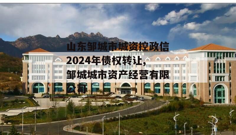 山东邹城市城资控政信2024年债权转让,邹城城市资产经营有限公司