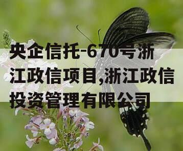 央企信托-670号浙江政信项目,浙江政信投资管理有限公司