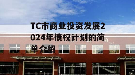 TC市商业投资发展2024年债权计划的简单介绍