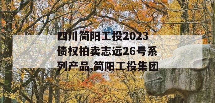 四川简阳工投2023债权拍卖志远26号系列产品,简阳工投集团