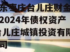 山东枣庄台儿庄财金投资2024年债权资产,台儿庄城镇投资有限公司