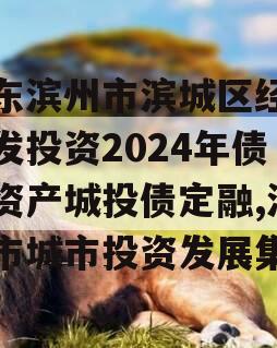 山东滨州市滨城区经济开发投资2024年债权资产城投债定融,滨州市城市投资发展集团