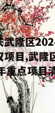 重庆武隆区2024年债权项目,武隆区2020年重点项目清单