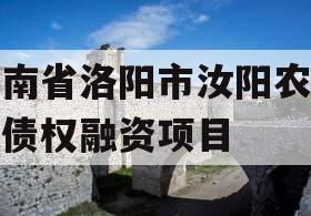 河南省洛阳市汝阳农发投债权融资项目