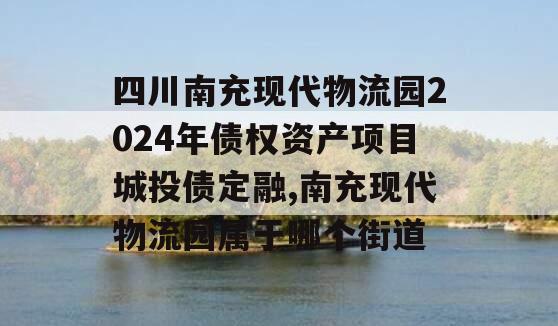 四川南充现代物流园2024年债权资产项目城投债定融,南充现代物流园属于哪个街道