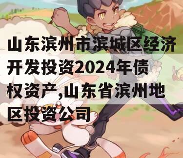 山东滨州市滨城区经济开发投资2024年债权资产,山东省滨州地区投资公司