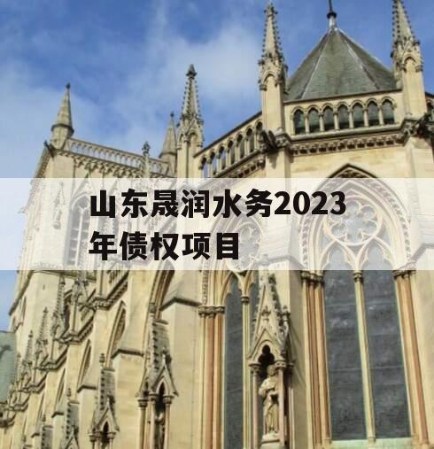 山东晟润水务2023年债权项目