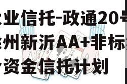 大业信托-政通20号徐州新沂AA+非标集合资金信托计划