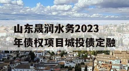 山东晟润水务2023年债权项目城投债定融