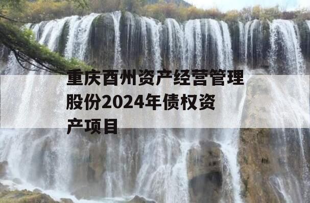 重庆酉州资产经营管理股份2024年债权资产项目