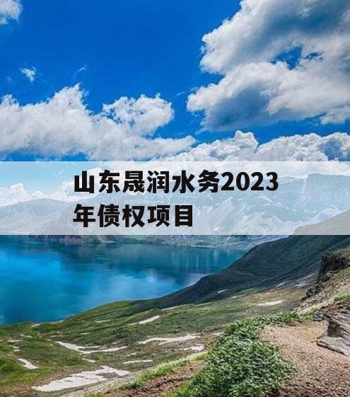 山东晟润水务2023年债权项目