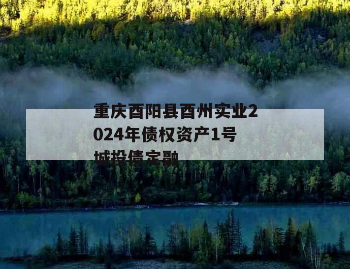 重庆酉阳县酉州实业2024年债权资产1号城投债定融