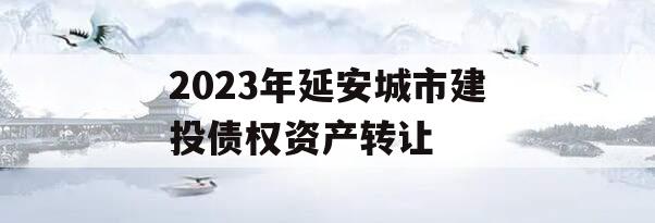 2023年延安城市建投债权资产转让