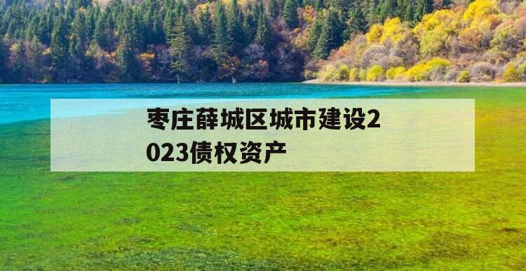 枣庄薛城区城市建设2023债权资产