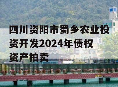 四川资阳市蜀乡农业投资开发2024年债权资产拍卖