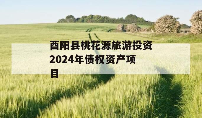 酉阳县桃花源旅游投资2024年债权资产项目