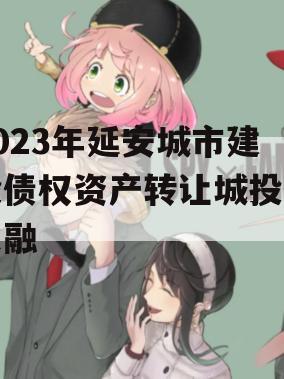 2023年延安城市建投债权资产转让城投债定融