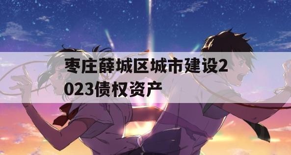 枣庄薛城区城市建设2023债权资产