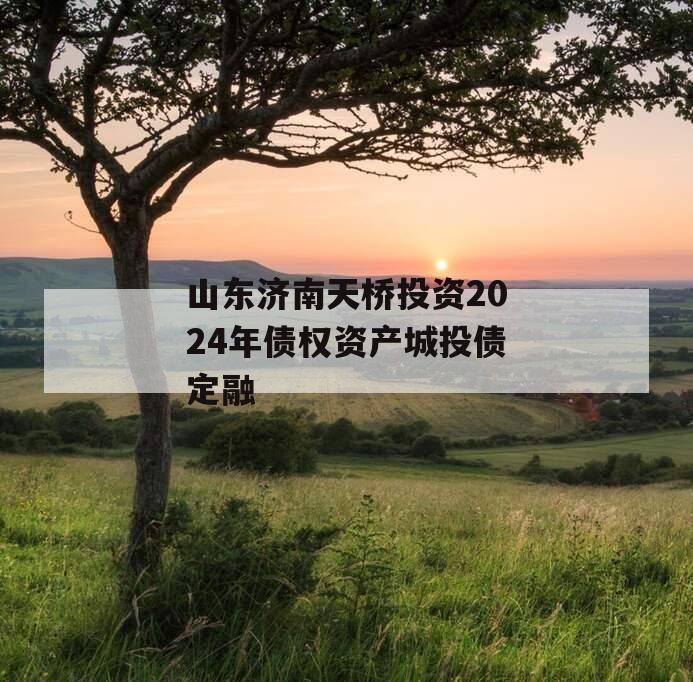 山东济南天桥投资2024年债权资产城投债定融