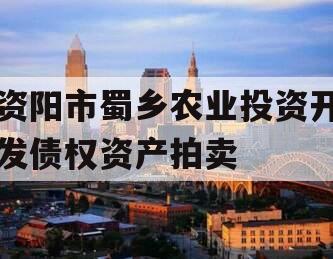 资阳市蜀乡农业投资开发债权资产拍卖