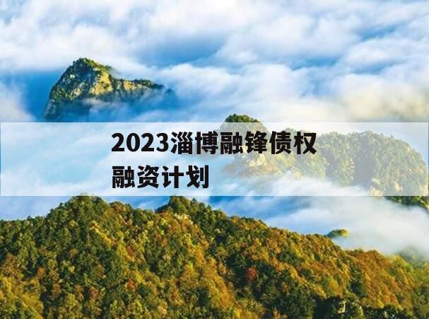 2023淄博融锋债权融资计划