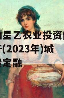 江油星乙农业投资债权资产(2023年)城投债定融