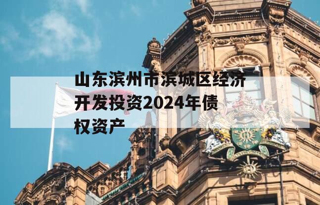 山东滨州市滨城区经济开发投资2024年债权资产