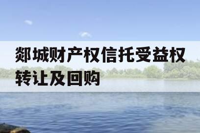 郯城财产权信托受益权转让及回购