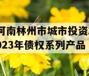 河南林州市城市投资2023年债权系列产品