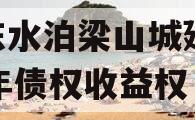 山东水泊梁山城建2024年债权收益权