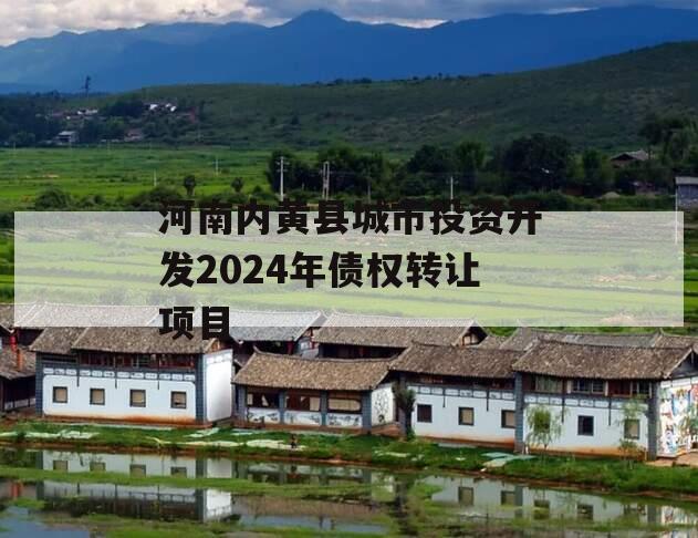 河南内黄县城市投资开发2024年债权转让项目