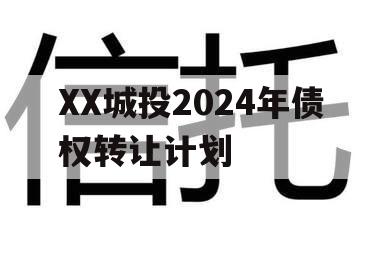 XX城投2024年债权转让计划