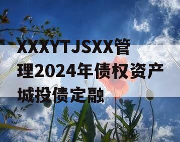 XXXYTJSXX管理2024年债权资产城投债定融